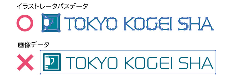 ロゴデータはイラストレータのパスデータが手間がないので早く進みます。