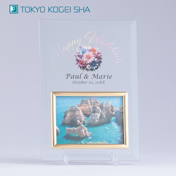 ガラス製フォトフレーム フルカラー印刷対応 記念品