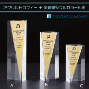 3サイズから選べる発表会向けアクリルトロフィー