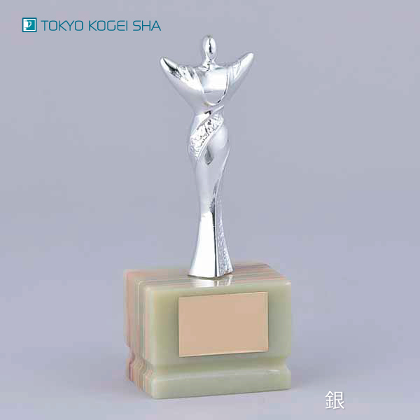 表彰用 コンパクト ブロンズトロフィー 天然石 金銀銅タイプ