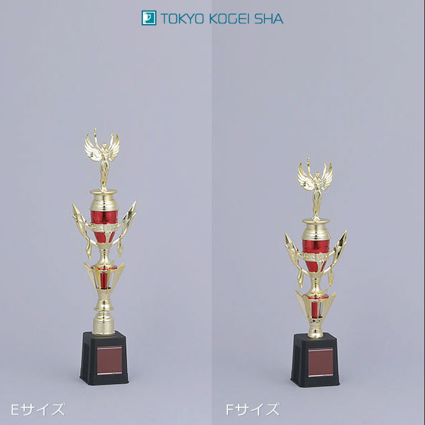 赤金カラーの華やかなトロフィー、モチベーションを高める営業表彰に人気