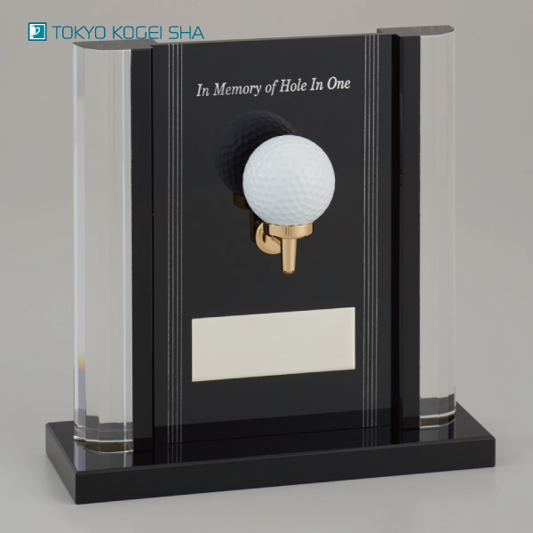 ゴルフ記念品に最適なホールインワン専用クリスタルトロフィー